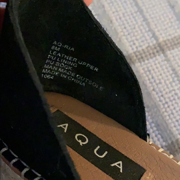 Aqua black suede ankle strap wedge - Picture 5 of 5